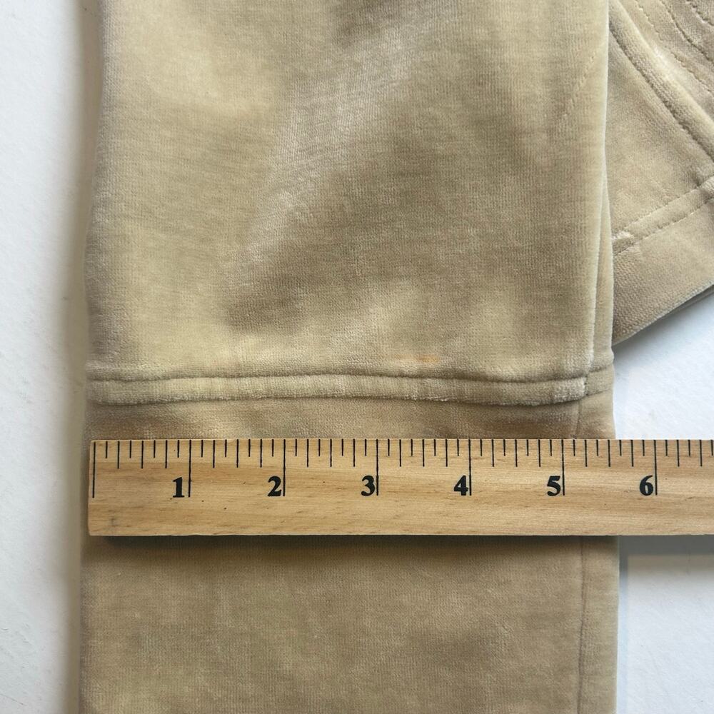 St. John Sport VTG beige gold velour full zip hooded lounger jacket size XL - Picture 13 of 14